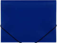 Папка А4 на резинке «СТАММ» пластик СИНЯЯ