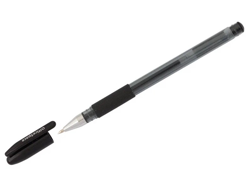 Ручка гелевая «OfficeSpace. TC-Grip» прозрачный корпус 0,5 мм ЧЕРНАЯ (12шт/уп)