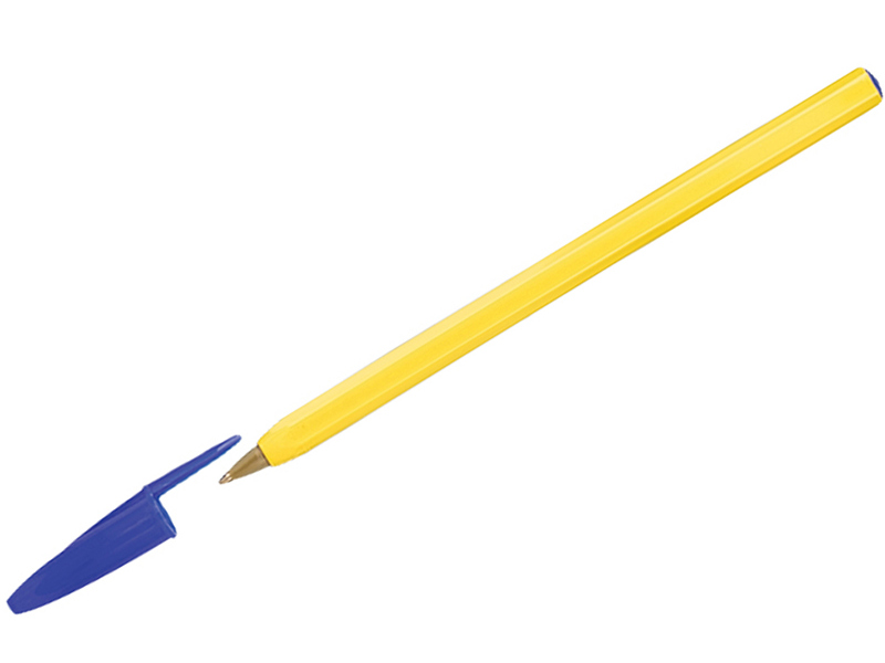 Ручка шариковая «OfficeSpace. LC-Orange» желтый корпус 0,7 мм СИНЯЯ (50шт/уп)