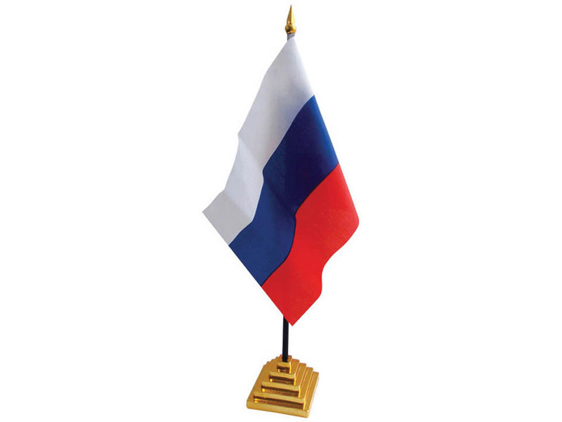 Флаг "Россия" настольный на подставке