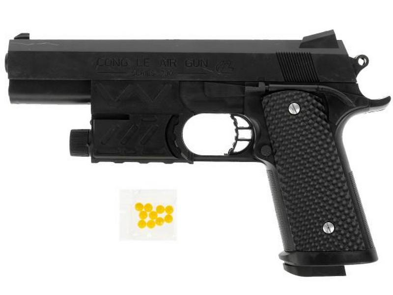 Купить оптом Пистолет 24 см с пульками (лазер) в пак. 100000876 в Луганске