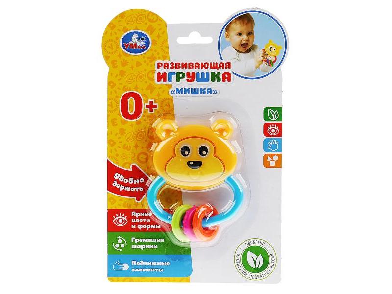 Купить оптом Погремушка 8 см «Мишка» на планшете 1605M291-Y1 в Луганске