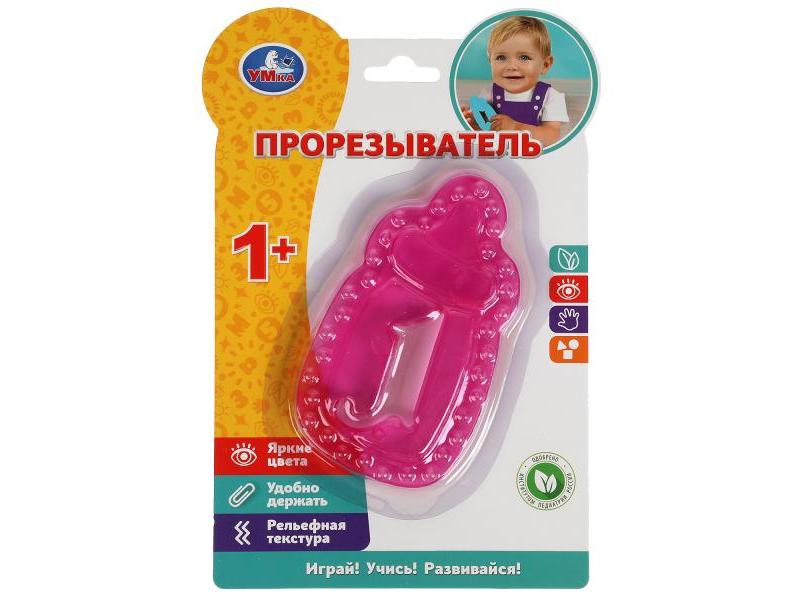 Купить оптом Прорезыватель с гелем 11 см «Бутылочка» на планшете KL7001-R в Луганске