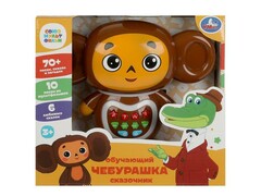 71124 [HT1298-R-B01]Обучающая игрушка на бат. «Сказочник Чебурашка» (свет, 150 песен, сказок, стихов) 23*21*8 см в кор. HT1298-R-B01