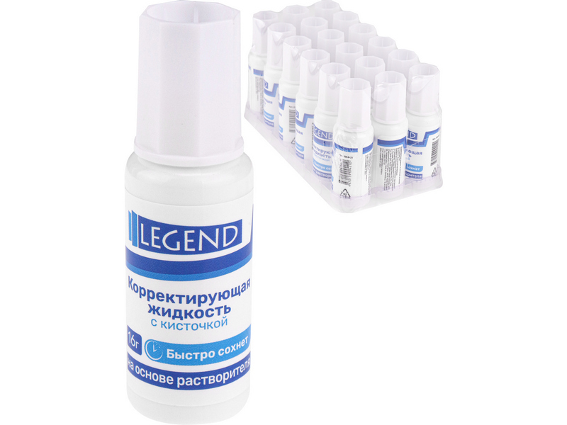 Корректирующая жидкость 8 мл на основе растворителя с кисточкой КЖ-9421