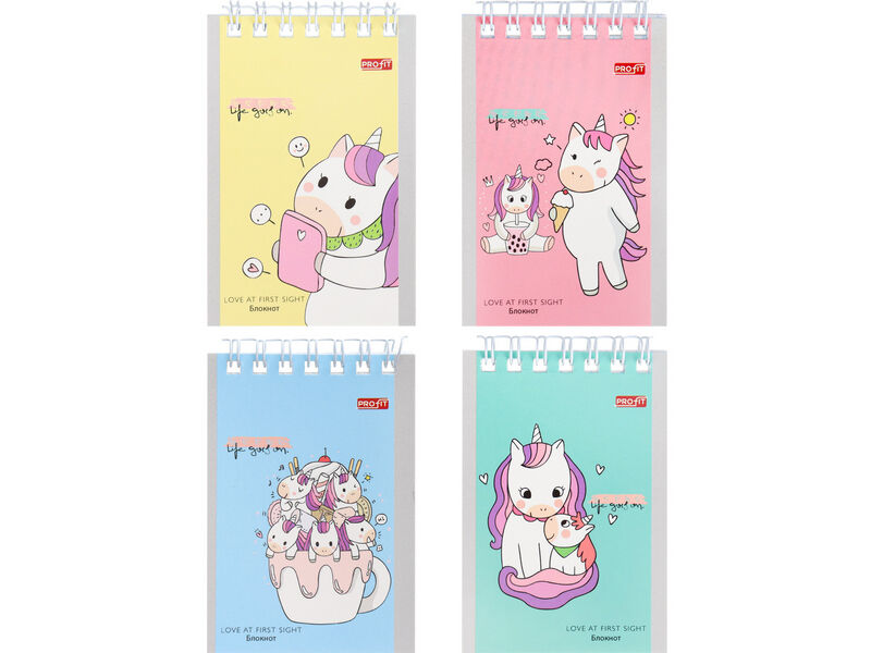 Купить оптом Блокнот А7 40л клетка «УДИВИТЕЛЬНЫЙ ЕДИНОРОГ» (гребень, офсет) в Луганске
