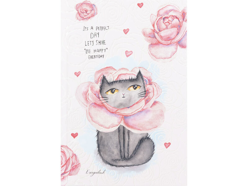 ЕЖЕДНЕВНИК А5 80л недатир. «ВЛЮБЛЕННЫЙ КОТИК» (7БЦ, софт-тач)