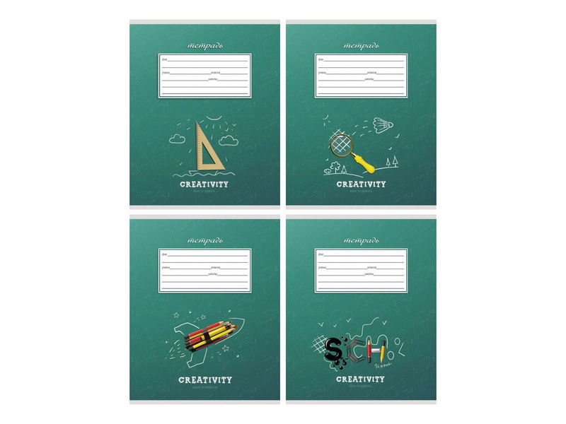 Купить оптом Тетрадь 12 л КЛЕТКА «КЛАССИКА И КРЕАТИВ-2» (цвет. мелов. обл.) в Луганске