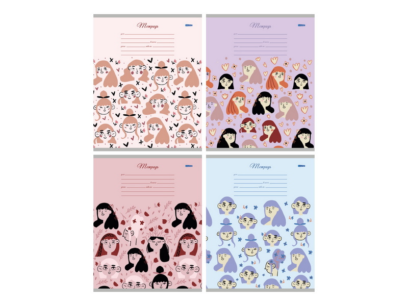 Тетрадь 18 л КЛЕТКА «СТИЛЬНЫЕ ПРИЧЁСКИ» (цвет. мелов. обл.)