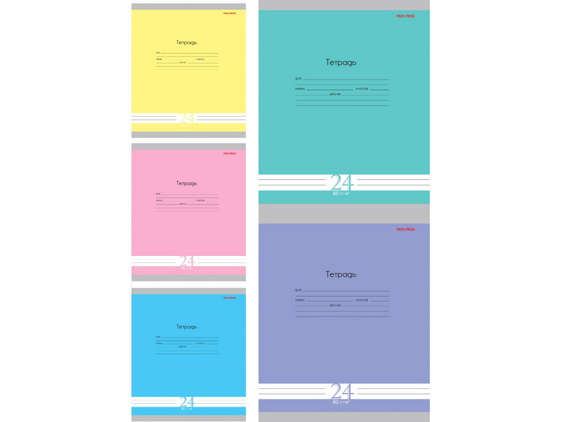 Тетрадь 24 л ЛИНИЯ «Fresh Line МИКС» (цвет. мелов. обл.)