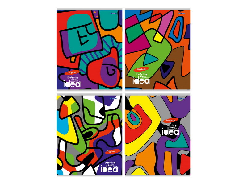 Тетрадь 48 л КЛЕТКА «КРЕАТИВНЫЕ ИДЕИ» (цвет. мелов. обл.)