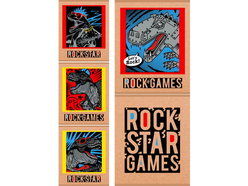 Тетрадь 48 л КЛЕТКА «РОК-ТИРАННОЗАВРЫ» (крафт)