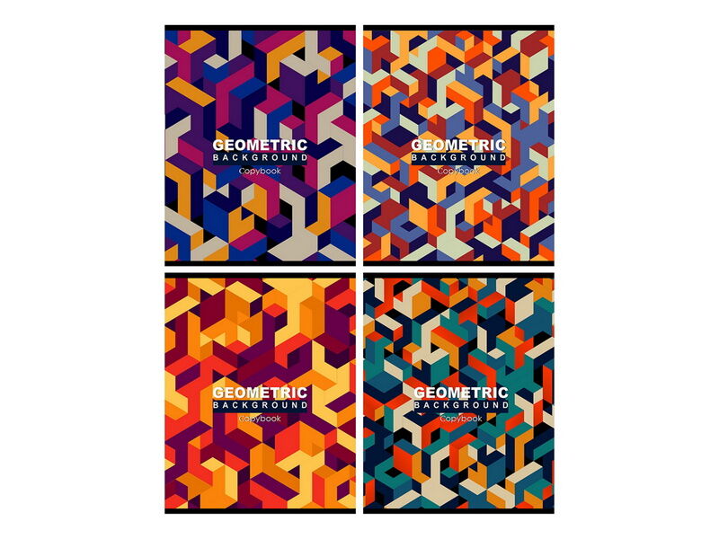 Тетрадь 96 л КЛЕТКА «ГЕОМЕТРИЧЕСКИЕ ЛАБИРИРИНТЫ» (цвет. мелов. обл.)