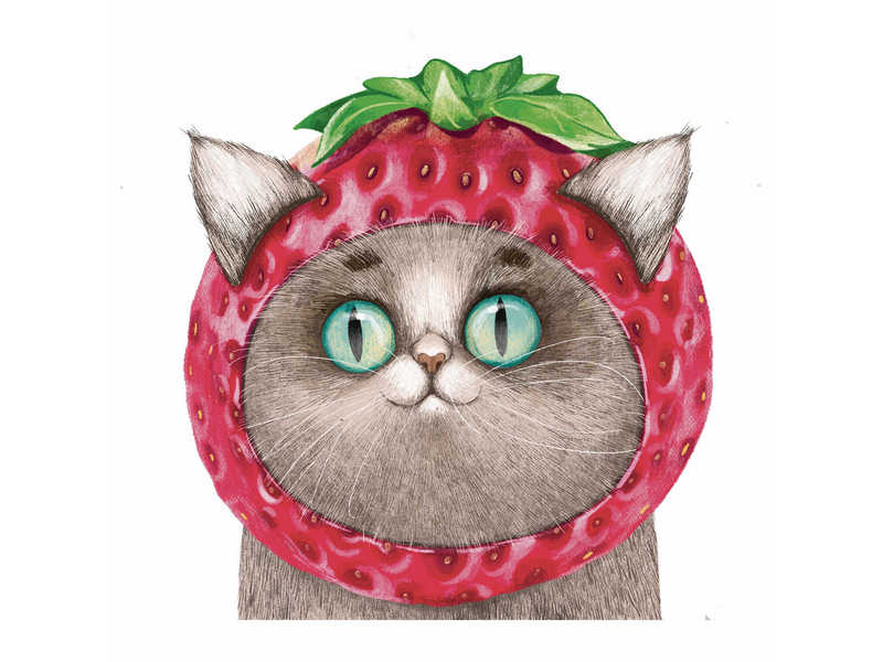 Купить оптом Блокнот 120*117мм 30 л «НЕОБЫЧНАЯ КЛУБНИЧКА» (скрепка, вырубка, офсет, мат. лам.) в Луганске