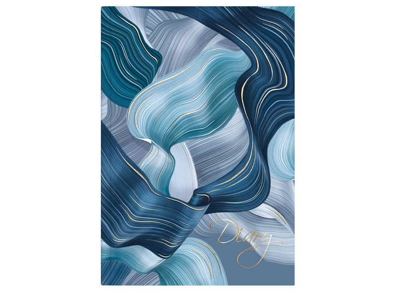 Ежедневник А5 80 л недатир. линия «СИНИЕ ПОЛОТНА» (интегральный переплёт, офсет, софт-тач)