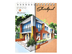 Скетчпад 125*150мм 40 л «АРХИТЕКТУРА» (гребень, офсет, крафт-бумага, мат. лам.)