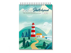 Скетчпад А5 40 л «МАЯК» (гребень, белый, серый, бежевый офсет, мат. лам.)