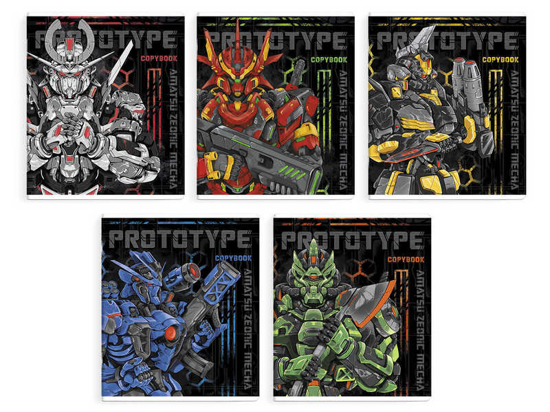 Купить оптом Тетрадь 48 л КЛЕТКА «РОБОТЫ» (мелов. картон, офсет) в Луганске