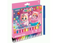 71602 [5082425]Фломастеры вентилируемые 18 цв. «deVENTE Candy Cat»