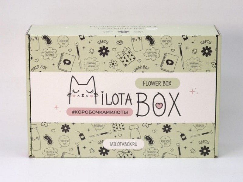 Сувенирная коробка MilotaBox "Flower Box" с набором подарков-сюрпризов 28*18*9 см