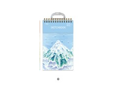 Скетчбук B5 "Mountain landscape" на гребне голубой
