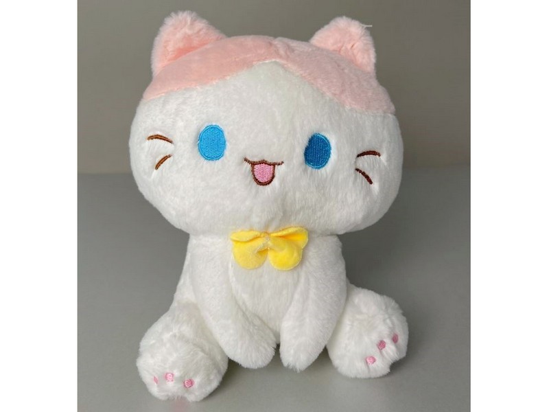 Мягкая игрушка "Cat smiling" 20 см розовая