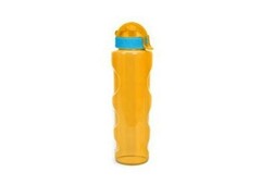 Бутылка "Life" с трубочкой 700 мл желтая