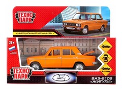 Технопарк. Машина «ВАЗ-2106 ЖИГУЛИ» металл. инерц. 12 см (открыв. двери, багажник) оранжевый