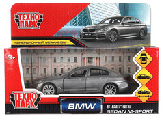 Технопарк. Машина «BMW 5-ER SEDAN M-SPORT» металл. инерц. 12 см (открыв. двери, багажник) серый