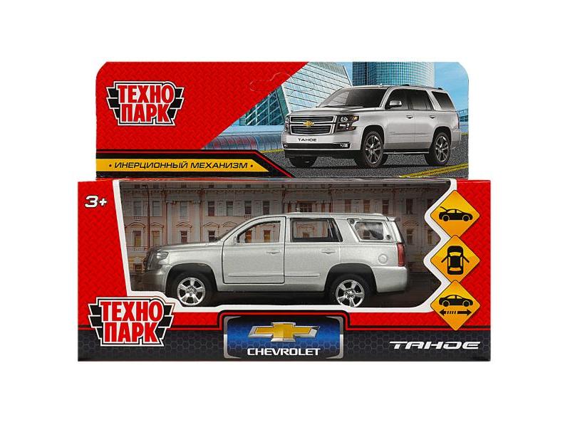 Купить оптом Технопарк. Машина «CHEVROLET TAHOE» металл. инерц. 12 см (открыв. двери, багажник) серебристый в Луганске