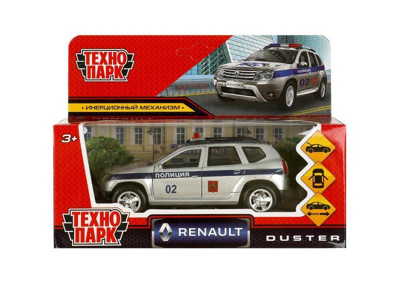 Технопарк. Машина «RENAULT DUSTER ПОЛИЦИЯ» металл. инерц. 12 см (открыв. двери, багажник)