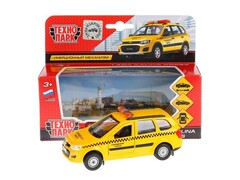 Технопарк. Машина «LADA kalina cross ТАКСИ» металл. инерц. 12 см (открыв. двери, багажник)