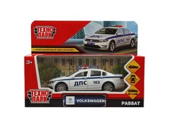 Технопарк. Машина «VOLKSWAGEN PASSAT ПОЛИЦИЯ» металл. инерц. 12 см (открыв. двери, багажник) белый