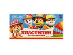 72131 [MCLN-104241-6-PU]Пластилин неоновый «Щенки» 6 цветов