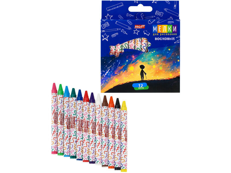 Набор восковых мелков 12 цв. «ЗАГАДОЧНОЕ ПУТЕШЕСТВИЕ»