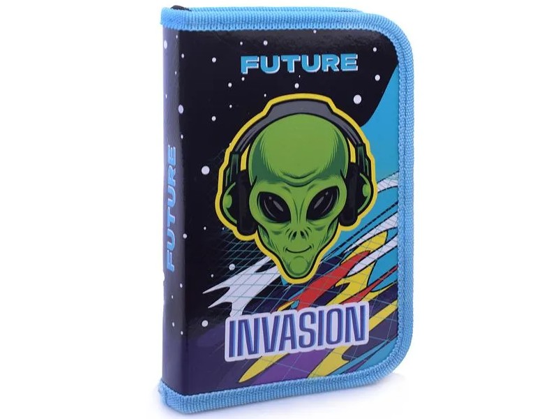 Купить оптом Пенал 1 секция «АТАКА ПРИШЕЛЬЦЕВ» 190х115 мм (лам. картон) в Луганске