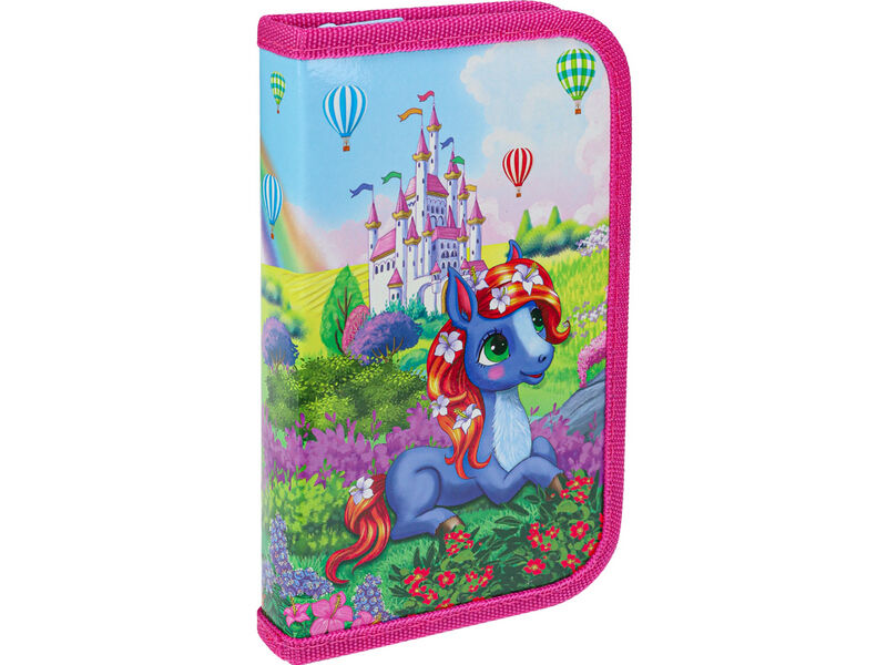 Купить оптом Пенал 1 секция «ПОНИ И ЗАМОК» 190х115 мм (лам. картон) в Луганске