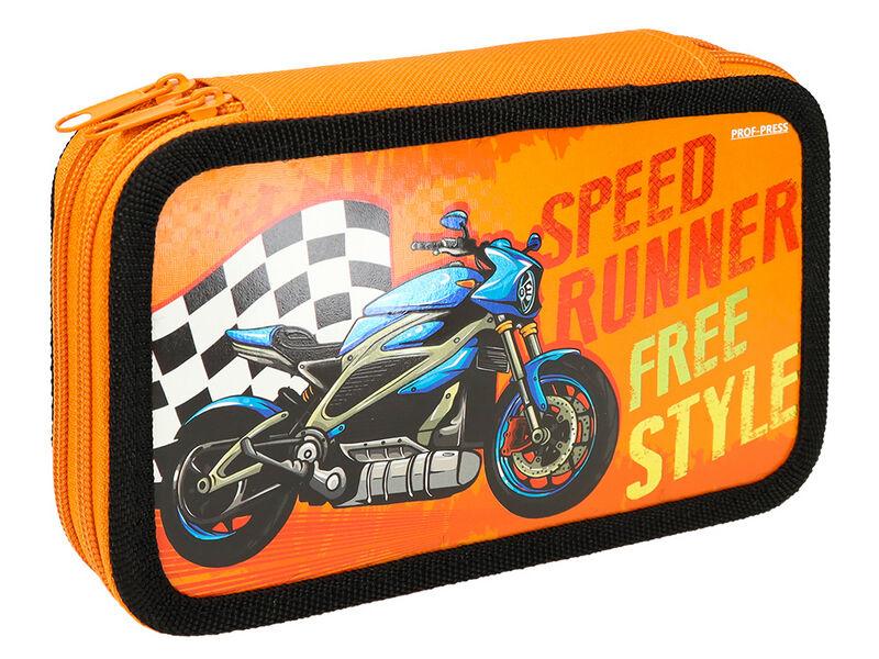 Пенал 2 секции «СПОРТИВНЫЙ БАЙК-2» 190х115 мм (лам. картон, фольга)