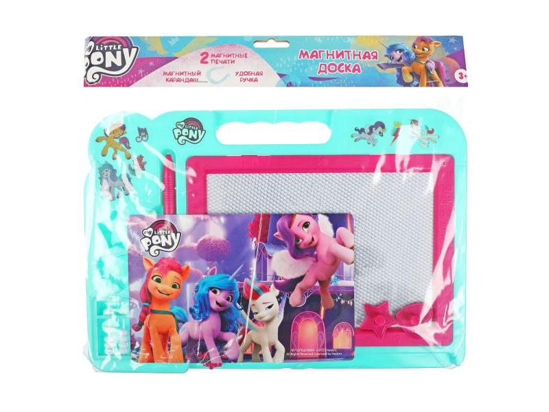 Доска магнитная для рисования «Мой маленький пони» с печатями, счетами 31*21 см в пак. B2022323-MLP-2