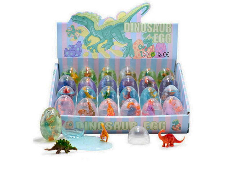 Купить оптом Слайм «Яйцо» цветной с фигуркой 7 см (24шт/уп) 730-3-2 в Луганске