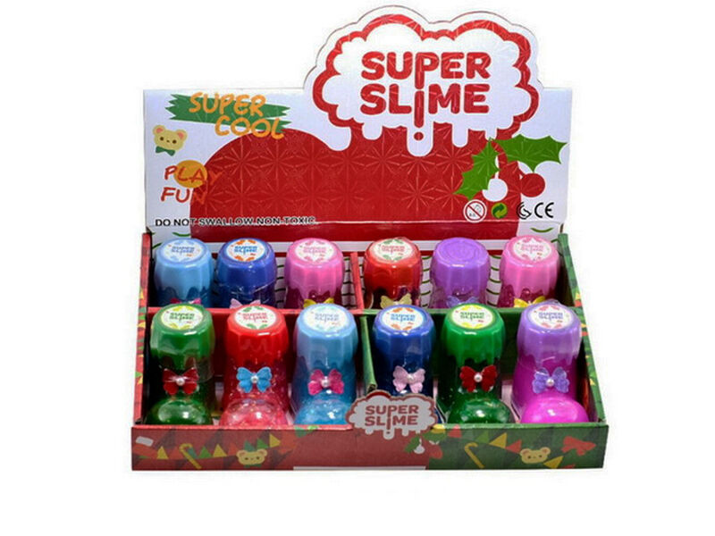 Купить оптом Слайм «Ботинок» цветной с блестками 10*7 см (12шт/уп) 836 в Луганске