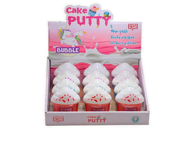Купить оптом Слайм «Кекс» цветной дующийся 10 см (12шт/уп) 789-1 в Луганске