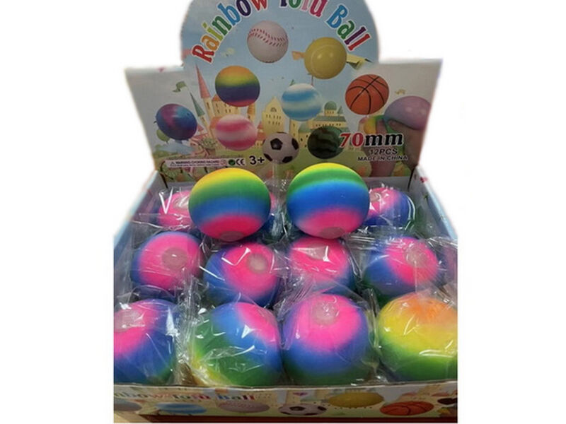Купить оптом Мялка «Радужный мяч» 6 см (12шт/уп) HR23-47 в Луганске