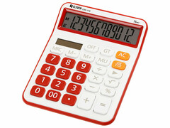 72649 [CDC-110-WH/RD]Калькулятор настольный 12-разрядный «Eleven» двойное питание 13*16 см красно-белый