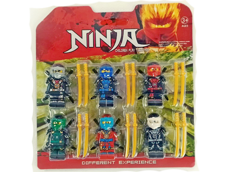 Фигурки «Ninja» 6 шт 17*18 см на планшете 22618