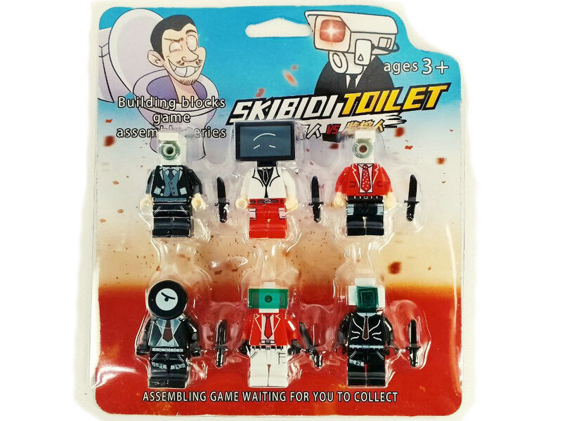 Купить оптом Фигурки «Skibidi Toilet» 6 шт 17*18 см на планшете 85026 в Луганске