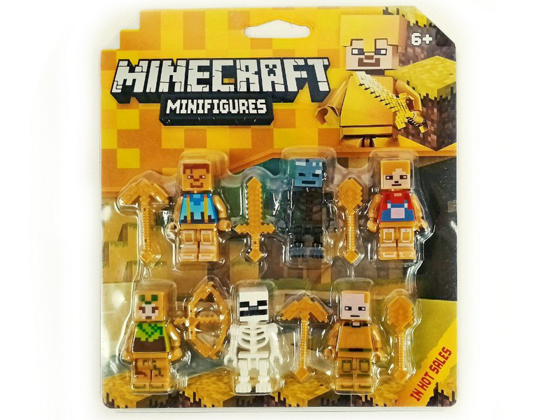 Фигурки «Minecraft» 6 шт 17*18 см на планшете 22635