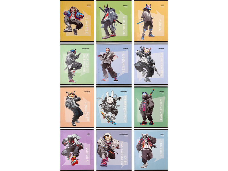 Тетрадь 48 л КЛЕТКА «АТМОСФЕРНОЕ ПУТЕШЕСТВИЕ» (цвет. мелов. обл.)