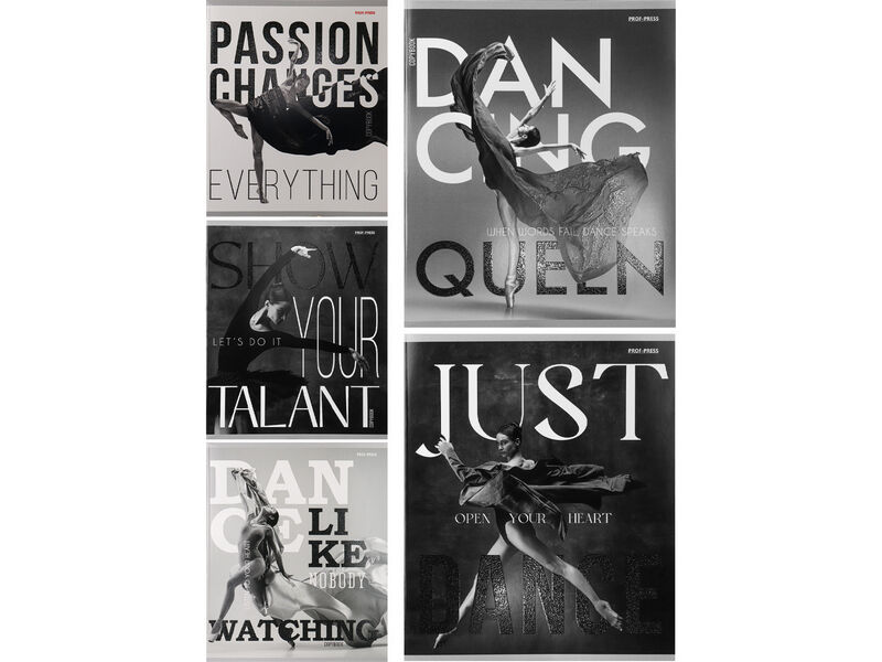 Купить оптом Тетрадь 48 л КЛЕТКА «БАЛЕТ НА ОБЛОЖКЕ» (глиттер, цвет. мелов. обл.) в Луганске