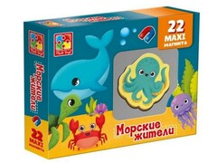 72983 [VT3106-20]Набор магнитов «Морские жители» 22 шт в кор.